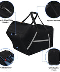Image of Airplane Ready Infant Car Seat Travel Bag With Padded Interior And Side Pocket Gate Check Friendly, black with additional details.