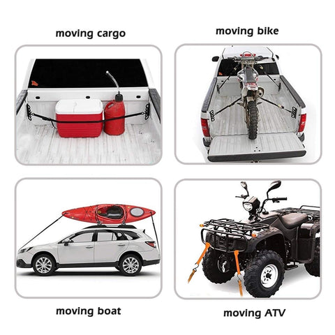 Heavy Duty 900 Lb Break Strength 8 Pack 10ft Ratchet Straps For Motorcycles ATVs Scooters And Cargo securing items