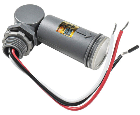 Photocell Light Sensor With Swivel Mount Dusk To Dawn Hardwired Switch For Outdoor Lighting, compatible with multiple bulb types