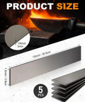 1095 High Carbon Steel Knife Making Flat Bar 12 By 1.5 By 0.12 Inch Annealed Pack Of 5 Forge Stock For Kitchen Hunting Survival
