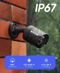 1080p Security Camera 4-In-1 Wired Bullet Add-On For Outdoor Surveillance AHD TVI CVI CVBS Compatible Crisp Night Vision Up To 100 Feet Black