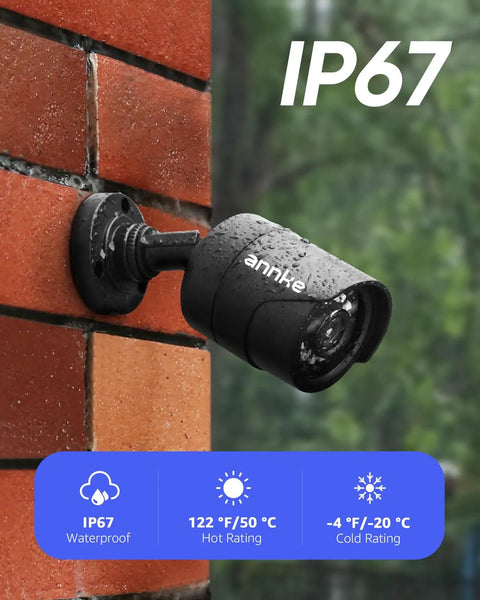 1080p Security Camera 4-In-1 Wired Bullet Add-On For Outdoor Surveillance AHD TVI CVI CVBS Compatible Crisp Night Vision Up To 100 Feet Black