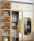 Ultra Thin Magnetic Cabinet Catches With Invisible Door Stops side mount latch on wardrobe door in modern room setup