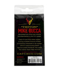 Packaging back of Mike Bucca Baby Bull Gill Swimbait, 3.75 Inch, Three Quarters Ounce Ruby Gill, showing product description.