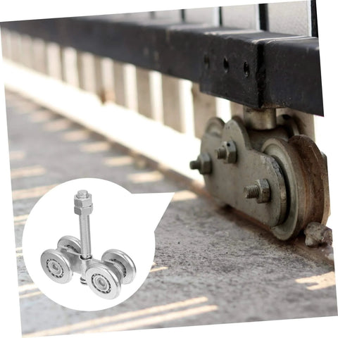 Heavy Duty Sliding Door Wheel Set With Steel Track Roller For Barn Doors And Wardrobes Smooth Glide Replacement Kit
