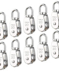 Set Of 10 M20 Single Pulley Blocks 304 Stainless Steel Hanging Wire Pulley Rollers 360 Degree Swivel Top Ring Must-Have