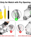 4 Piece Pro Grade Watch Back Removal Tool Set For Quick Pry Back Case Opener And Battery Swap, Built Tough With Stainless Steel And ABS