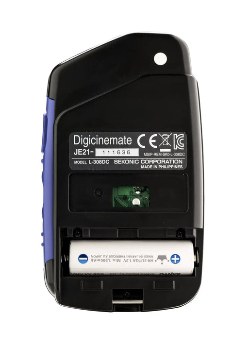 Compact Dope Pro Grade Handheld Light Meter For Photo And Cine Incident And Reflected Exposure Meter With Auto Backlight And Illuminance Measurement Pocket Sized Design Tenth Of A Stop Accuracy For Ambient And Flash Readings, rear battery compartment