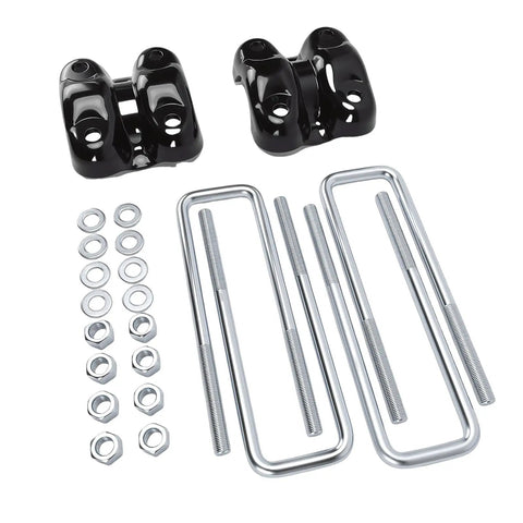Rear Axle U Bolts And Plates Kit For Blazer 1992 To 2000 Heavy Duty Suspension Replacement With 8.75 Inch Metal U Bolts Leaf Spring Plates, hardware set