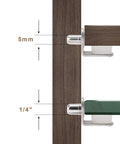 Premium Cabinet Shelf Pegs With Durable Silicone Pads For Wood Glass Metal Adjustable Shelving Hardware Mixed Quarter Inch And Five Millimeter Diameters showing peg sizes 5mm and 1/4 inch.