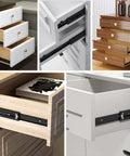 8 Inch Heavy Duty Full Extension Drawer Slides With Smooth Ball Bearing Runners For Kitchen Cabinets, Bathroom Vanities, Garage Tools, Side Mount Rails, Durable Metal Construction, Ideal For DIY Projects on drawers