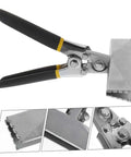 Metal Bending Pliers Duckbill Tool for manual seaming with durable non-slip jaws shown in close-up details