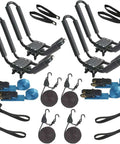 Two Pack Kayak Roof Rack Carrier With Heavy Duty J Style Crossbar Mount, 600 Pound Secure Transport System, includes straps