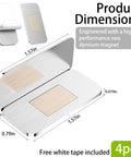 4 Pack No Drill Magnetic Cabinet Latches, Adhesive Stainless Steel Door Catch, Neodymium Magnet Child Safety Locks dimensions