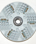 Wood Deck Removal Tool Four And A Half Inch For Fast Coating Prep, disc design showing abrasive grid pattern for sanding and scraping.