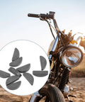 Thinking Process: grey two-stroke crankshaft key set, semicircle metal keys for motorcycle engine power transfer