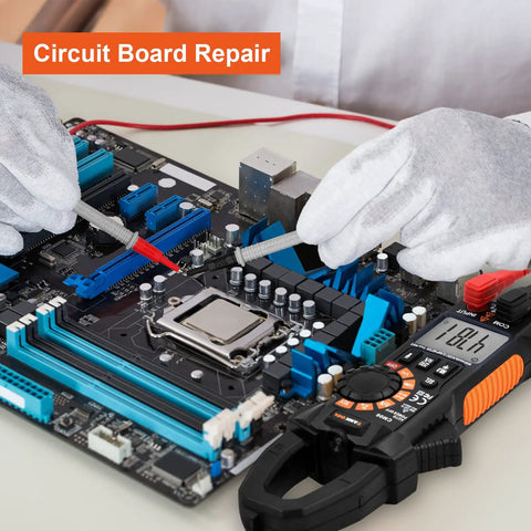 True RMS 6000 Counts Digital Clamp Meter Multimeter auto ranging testing circuit board repair measures AC DC current voltage
