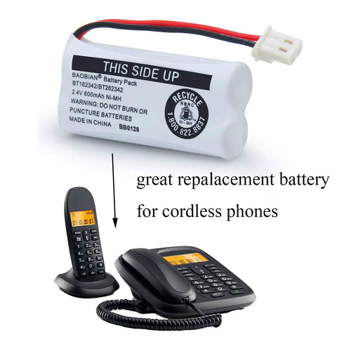 Beast Mode Ni Mh Rechargeable Cordless Phone Battery Pack Two Compatible With Vtech Cs6114 Cs6419 Att El52300 Cl80111 Home Landlines.