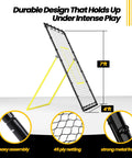 Side view of Volleyball Rebounder Net 7 By 4 Foot With Adjustable Angles For Pro Style Practice And Training Versatile Rebound Surface