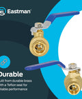 Heavy Duty Full Port Brass Ball Valve 1/2 In Sweat To 1/2 In Sweat Inline Plumbing Valve For Residential And Commercial Systems