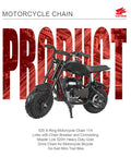 Gold 520 X Ring Motorcycle Chain With 114 Links And Master Link Pro Grade Heavy Duty Drive Chain for Trail Bike