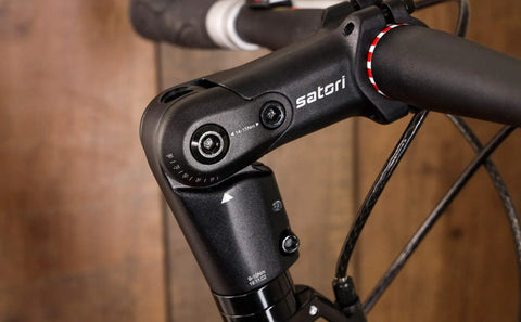 Heavy Duty Adjustable Riser Stem For E Bike 1 1/8 Inch Clamp, 110mm Length, 0 to 90 Degree Tilt, 31.8mm Bar, 3D Forged Alloy