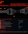 Porsche Macan CV Axle Shaft Assembly Front Left Or Right Fit 2015 2016 2017 2018 2019 2.0L 3.0L 3.6L Drop In Replacement 95B407271D 95B407271H