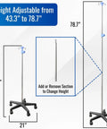 Heavy Duty Stainless Steel Rolling IV Pole Stand With Built Tough Four Prong Holders And Quick Glide Casters, height adjustable 43.3" to 78.7".
