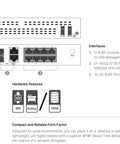 FortiGate 90G network security appliance interface with RJ45 ports and USB management for enterprise setups.