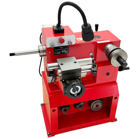 Red Brake Drum And Disc Lathe For Small And Medium Vehicles With Variable Frequency Speed Control 110V 1100W Heavy Duty Machine
