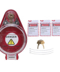 Emergency Stop Button Switch Cover For 22mm Mount Transparent ABS Lockout Guard With Keys Tag And Cable Ties Included