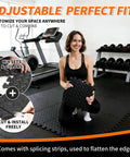 Interlocking EVA Foam Gym Mats Set 18 Pieces For Home Gym And Garage, 12.6 By 12.6 Inch Puzzle Floor Tiles in use