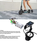 Slick Color Screen LCD Dashboard Upgrade Kit With 350W Brushless Controller For Electric Scooters, shown with connectors, kit on a scooter