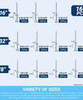 Diagram of Aluminum Blind Rivet Kit With 166 Pieces In 11 Sizes From 1/8 Inch To 3/16 Inch Corrosion Resistant Lightweight And DIY Friendly
