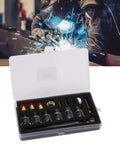 Go To Welding Glass Cup Nozzle Kit For WP9 20 Argon Torch displayed in case with welder in background