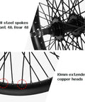 Heavy Duty 20 Inch Bike Wheel Set 12 gauge 48 spokes with 1.85 Inch Wide Double Wall Aluminum Rims and disc brake hub