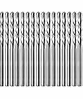 20 Piece Drywall Cut Out Bits Quarter Inch Guide Point Tip Heavy Duty M2 Steel Router Cutter For Gypsum Board displayed in a row.
