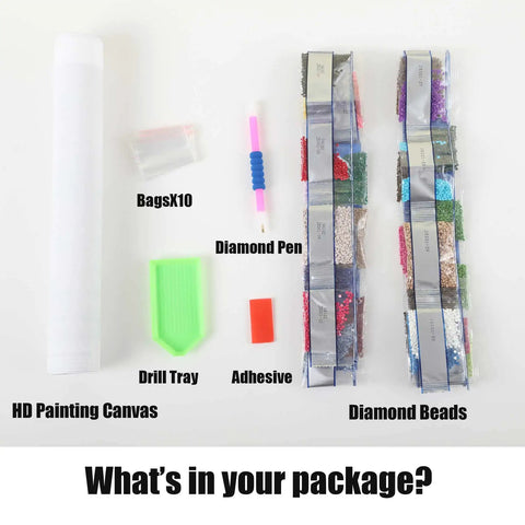 Contents of Beginner Friendly Diamond Painting Kit For Adults 5D DIY Full Round Drill Waterfall Landscape Art Set