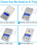 Tutorial for using High Precision 500g Food Travel Scale Portable Pocket Scale With LCD Display as a tray in four steps