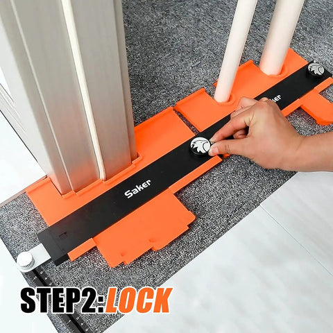 Contour Gauge Tool Must Have Pro Grade Adjustable Lock used to duplicate irregular shapes against vertical pipes and carpet.