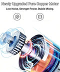 Close-up of the upgraded pure copper motor for the Rechargeable Milk Frother Wand With Three Independent Speeds And Five Attachments