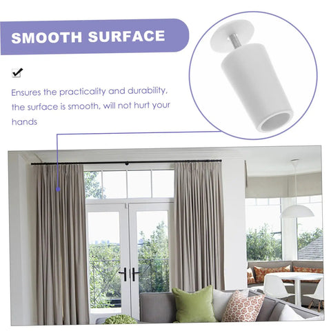 Smooth white roller shutter stopper from Tough As Nails 8 Pack Vertical Blind Bottom Weights Roller Shutter Stopper Repair Kit.