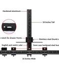 All Aluminum Cabinet Hardware Jig Tool Adjustable Drill Guide Template with ruler and screws for precision drilling