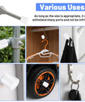 Collage showing various uses of 40 Pack Rubber Door Stop Tips And Caps 0.39 Inch Replacement Stoppers, universal white, in different settings.