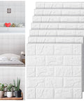 30 Piece 3D White Brick Peel And Stick Foam Wall Panels For A Quick Home Flip Featuring No Fuss Renter Friendly Install and Subtle Sound Dampening.
