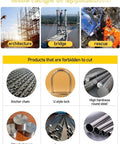 Wide range of applications for Heavy Duty Hydraulic Rebar Cutter Tool For Concrete Construction Sites including architecture and bridge work.
