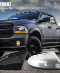 Dodge Ram 1500 Front Mirror Turn Signal Puddle Light Left Driver Side LED Lamp Assembly Replacement 68064949AA fitment display