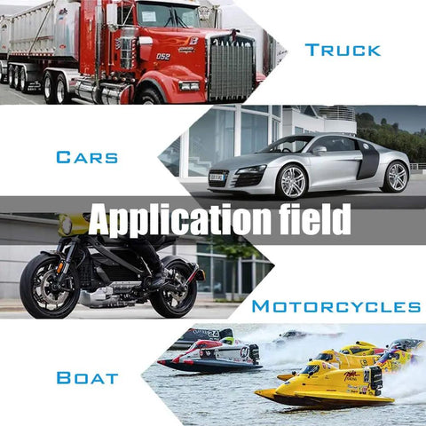 Truck, car, motorcycle, and boat showcasing applications for Waterproof DTP 2 Pin Connector Kit for 12 to 14 AWG Wire