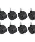 8 Pack 2 Inch Nylon Office Chair Wheels Replacement Heavy Duty Casters Universal Fit for Hardwood Floors and Carpets