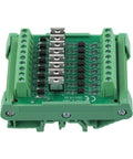Top view of 8 Channel Optocoupler Isolator Module For PLC DC Output Board 12 And 24 V NPN With MOSFET Drive 5A Heavy Duty Optical Isolation